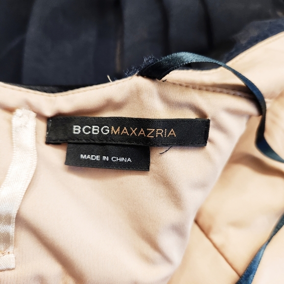 BCBGMaxAzria Black Tulle Lace Halter Gown Maxi Dress Wedding Guest Prom Party - Picture 2 of 9